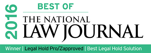 Legal Hold Pro Voted ‘Best of The National Law Journal 2016′